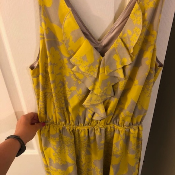 Express  Yellow and Tan dress - Size Large - Picture 1 of 3